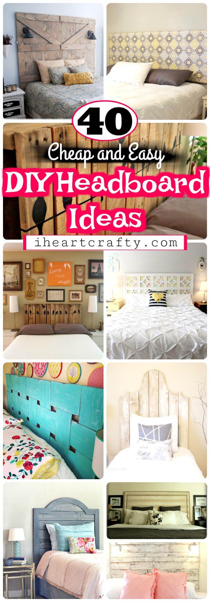 DIY Headboards 40 Cheap and Easy DIY Headboard Ideas I Heart Crafty